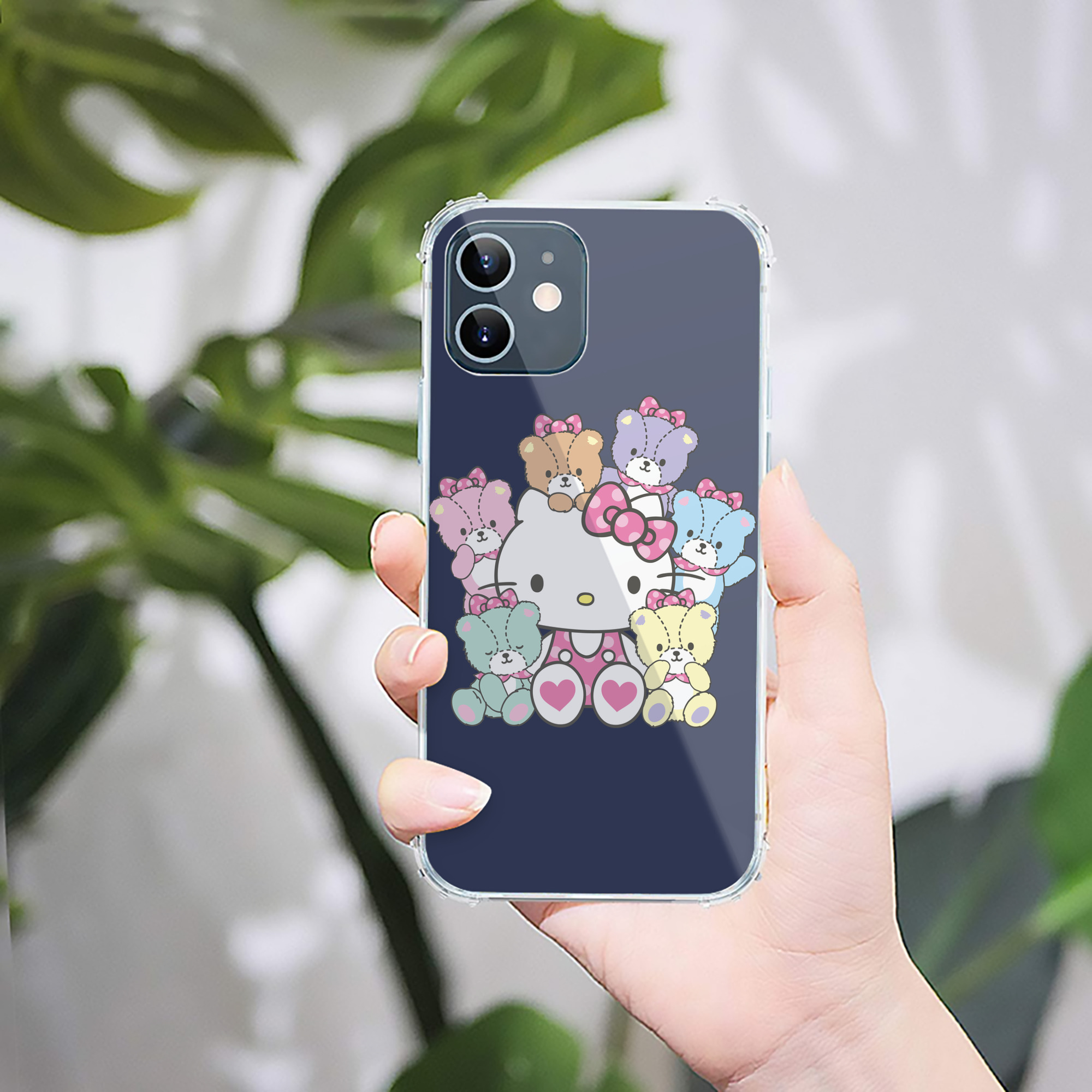 （画像用） Hello Kitty ハローキティ 【iPhone 12シリーズ対応】透明スマホケース（クリアソフトケース）
